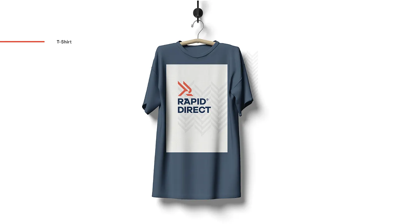 RAPID DIRECT 品牌 T 恤应用展示